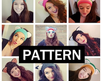 PATTERN - Katie's Crochet Kitty Ear Warmers Pattern