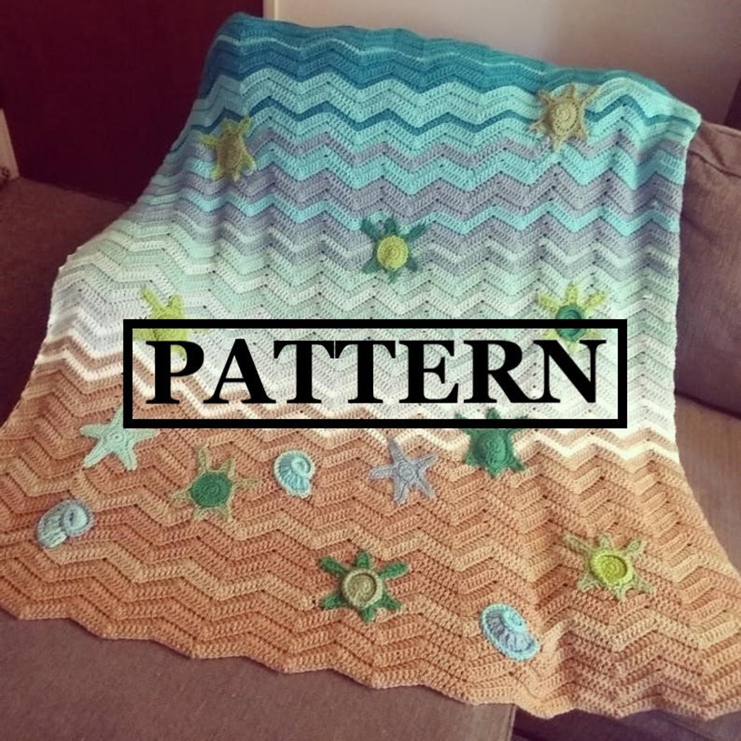 PATTERN - Katie's Crochet Sea Turtle Blanket - Etsy