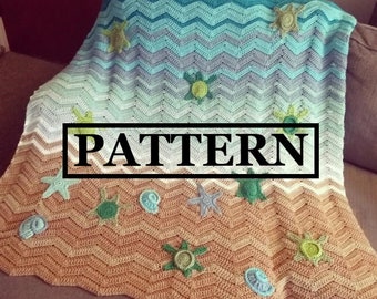 PATTERN - Katie's Crochet Sea Turtle Blanket