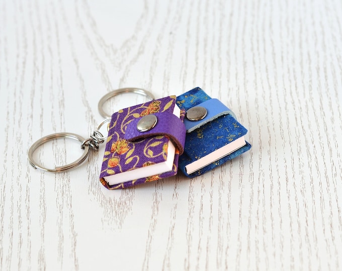 Mini Notebook Keychain, Blue Small Journal. Tiny Mini Journal, Small ...