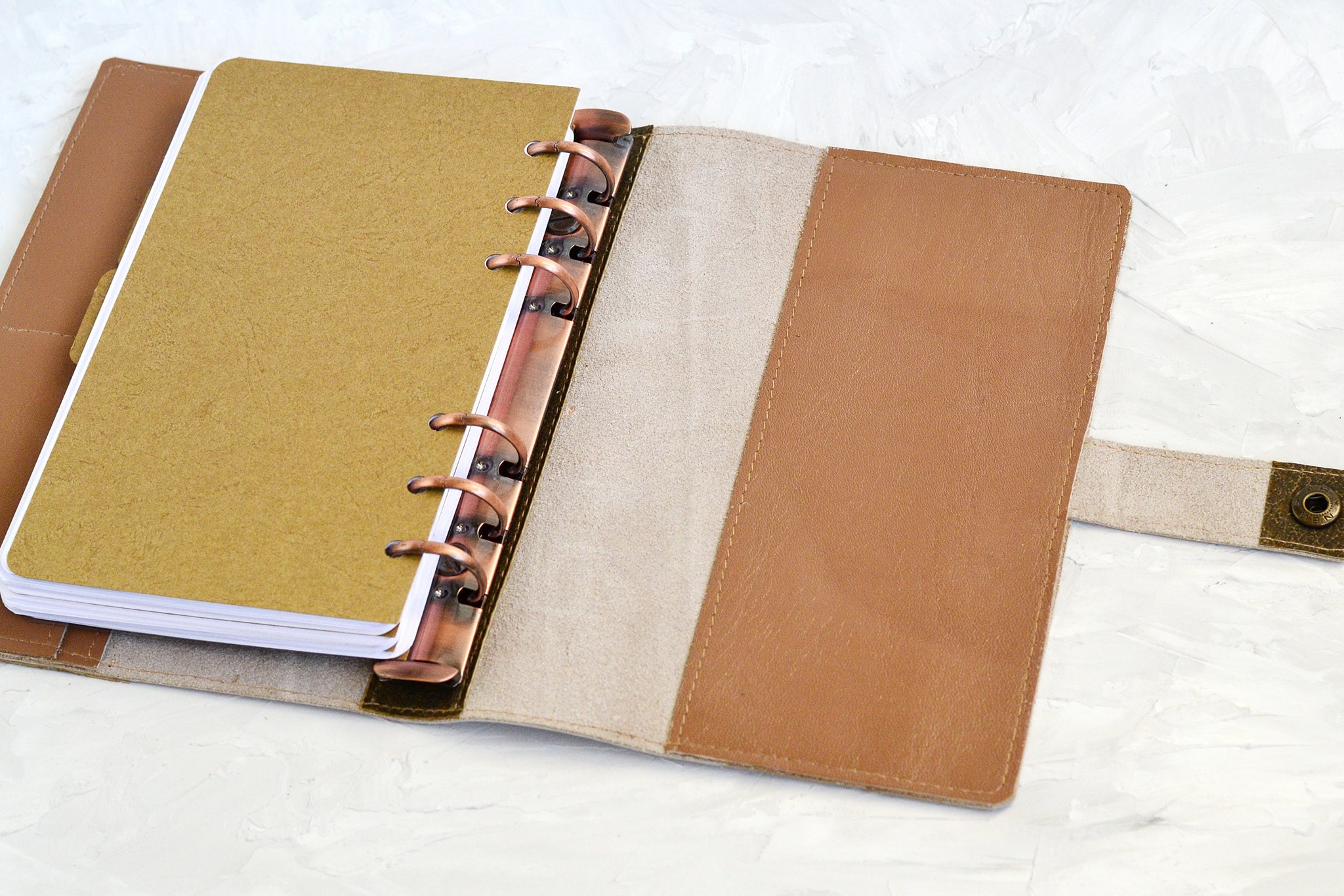 Genuine leather refillable planner 2021 2022 Leather planner Etsy