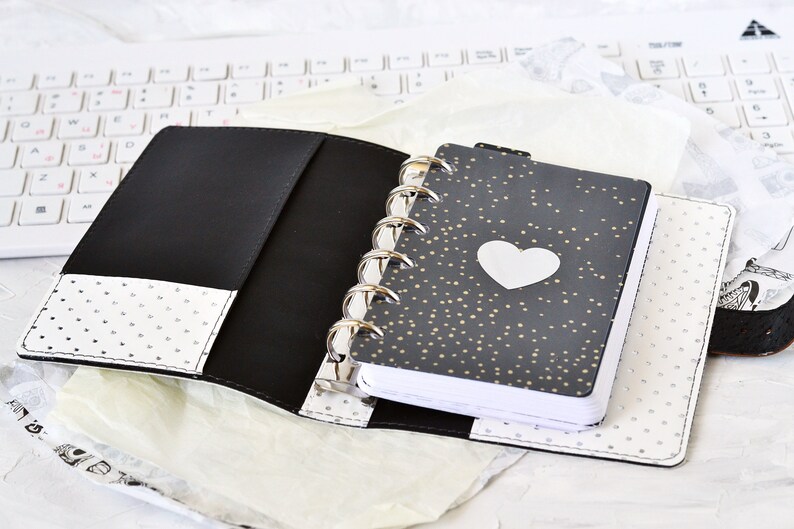 Pocket planner binder 6 rings Small daily planner soft cover Etsy