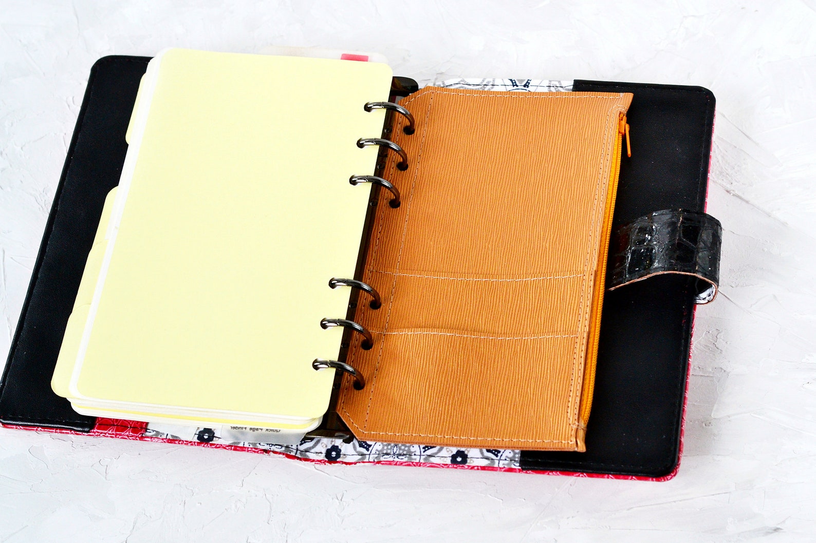 Planner pocket with zipper Planner bag personal size Cash Etsy
