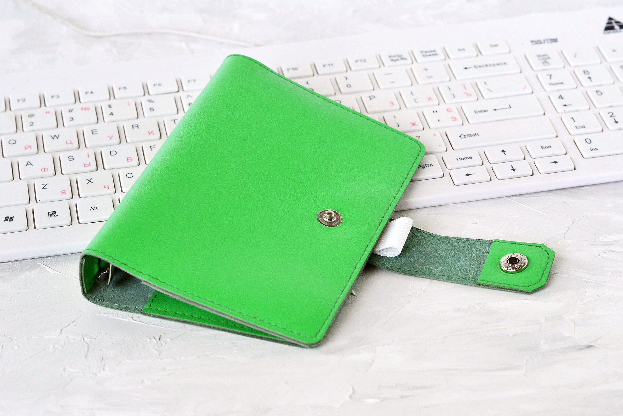 Pocket planner cover Genuine leather notebook cover Pocket Etsy