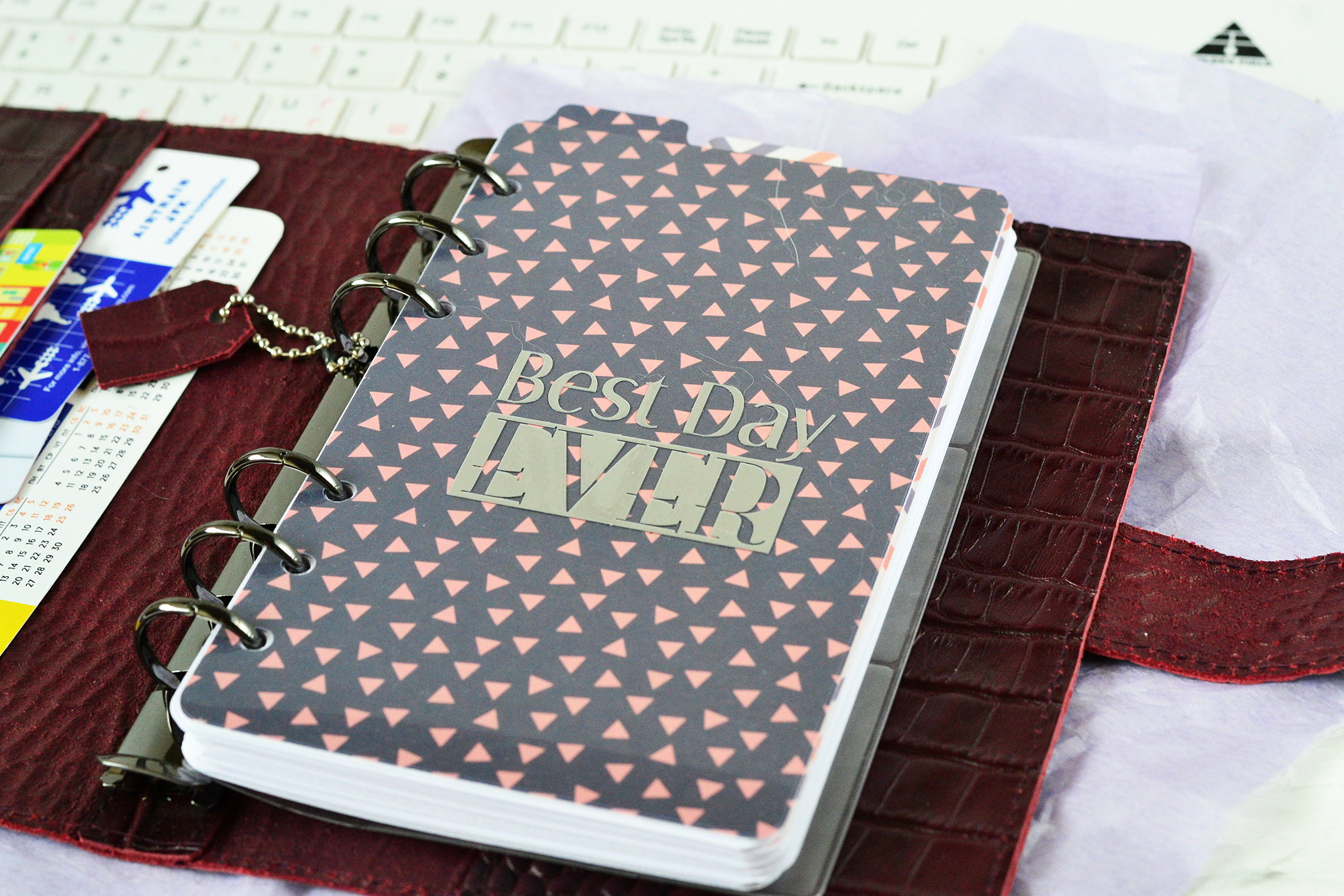 Leather ring planner Personal size Refillable agenda Undated Etsy