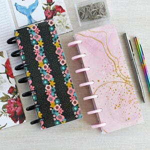Planejadores Discbound 2025 2026 Happy Planner Skinny Mini tamanho, Caderno de agenda Disc, Calendário planejador Disc, Agenda semanal mensal discos largos