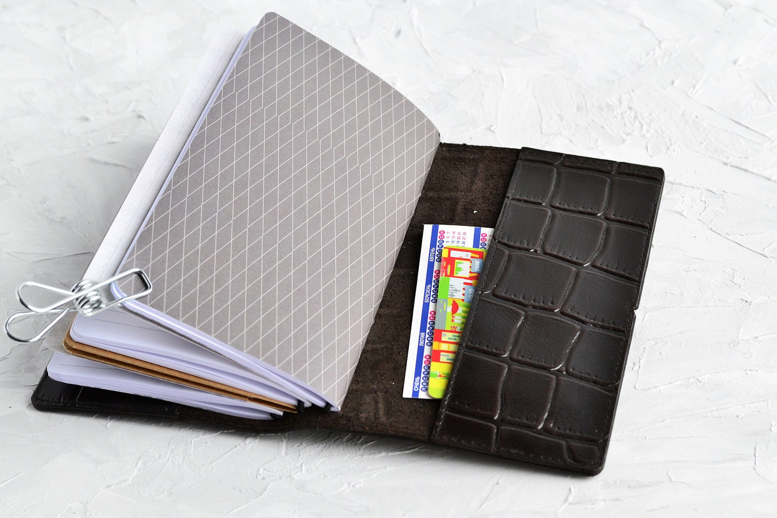 Leather PLANNER personal Travelers notebook for men Leather Etsy