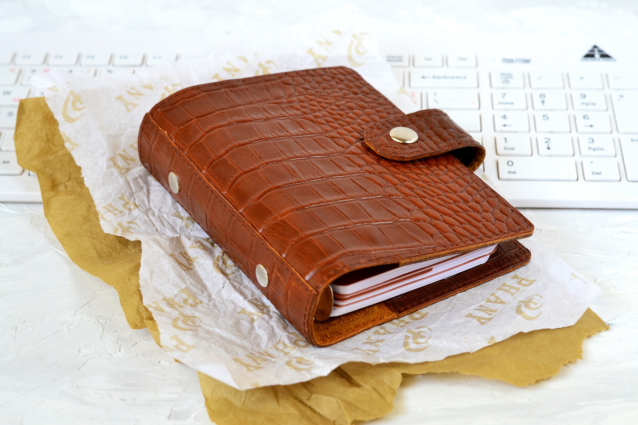 Croc leather ring planner Pocket planner binder Refillable Etsy