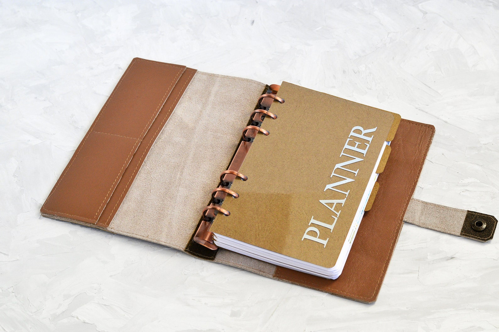 Genuine leather refillable planner 2021 2022 Leather planner Etsy