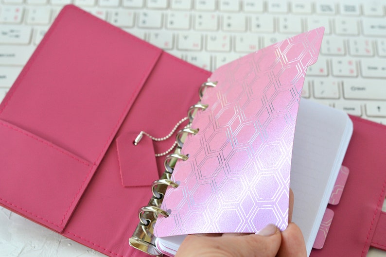 Pocket leather ring planner Genuine leather agenda pocket Etsy