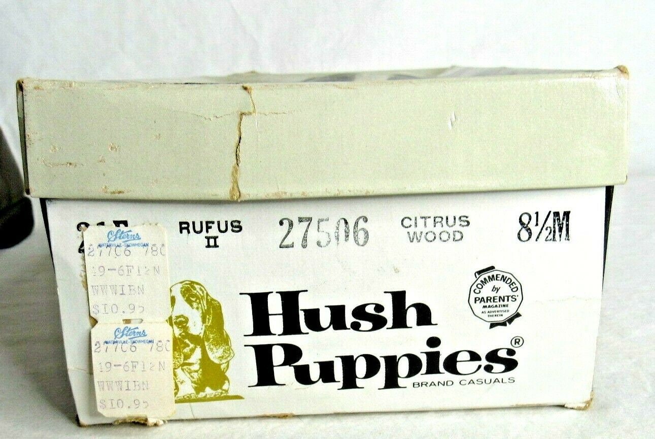 Schoenen Jongensschoenen Oxfords & Wingtips Vintage Hush Puppies Boys Oxford Dress Shoes Brown 8.5M Tie Rufus II 27506 Movie Prop 
