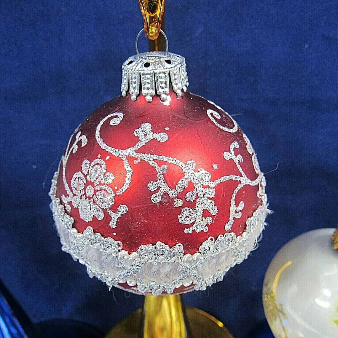 West Germany Christmas Ornaments Mixed Lot of 7 Roses Glitter Etsy