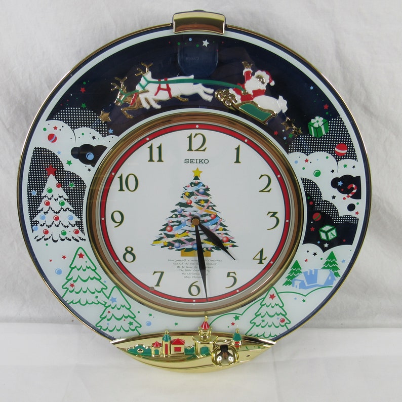 Seiko Melodies In Motion Christmas Musical Wall Clock Chimes Etsy