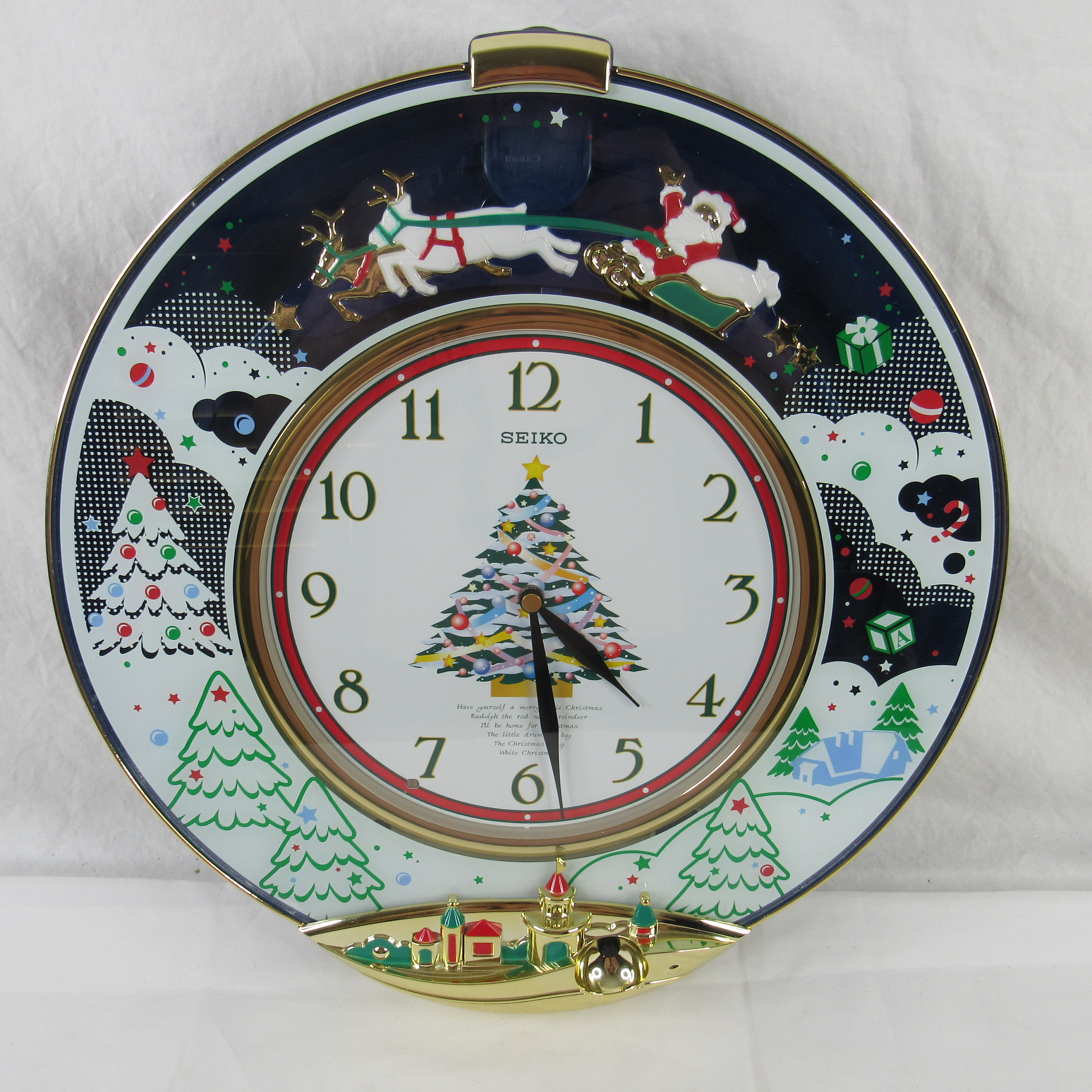 Seiko Melodies In Motion Christmas Musical Wall Clock Chimes Etsy