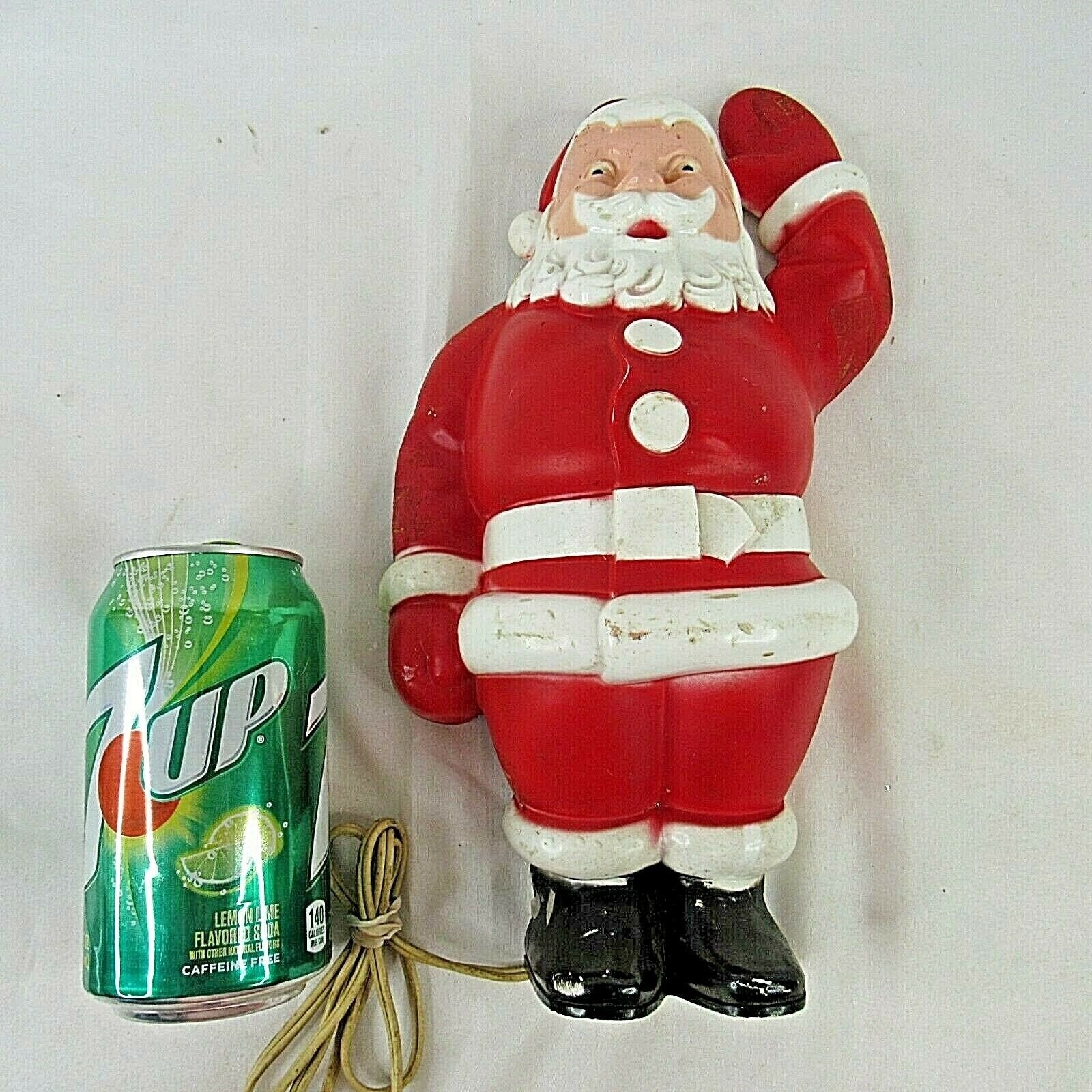 Lighted Santa Wall Decor Electric Vintage 12 Plastic Etsy