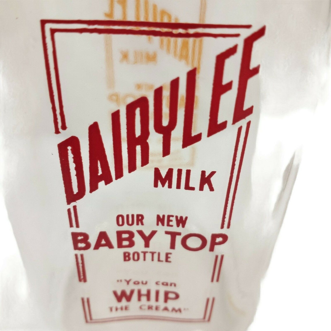 Vintage Dairylee Milk Bottle Baby Top 1 Quart Whipped Cream | Etsy