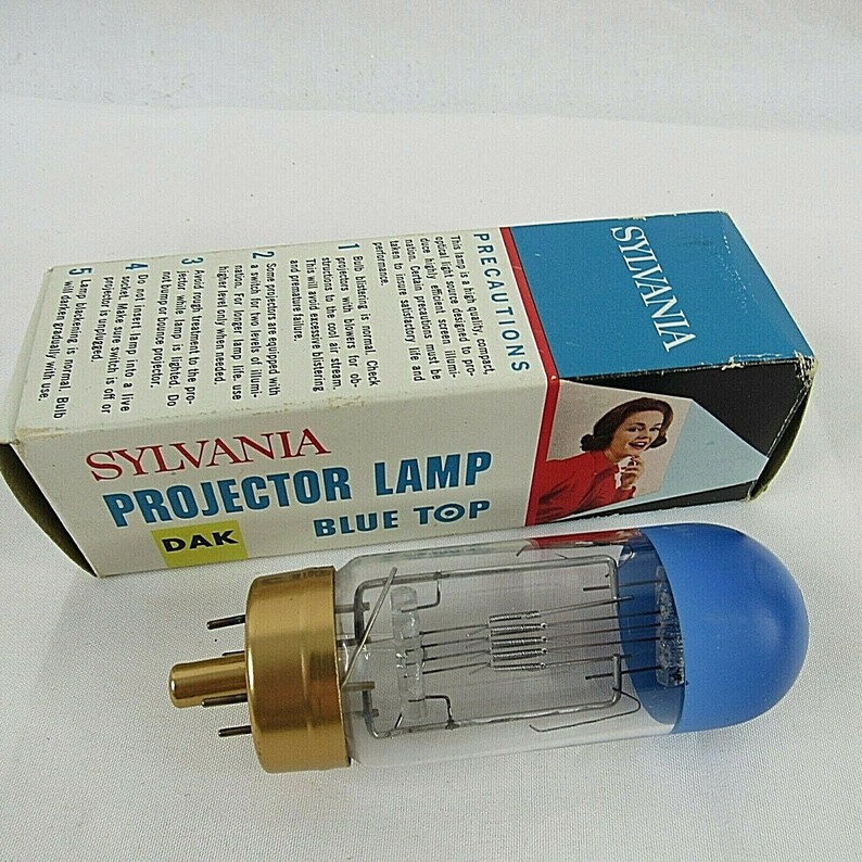 Sylvania Projector Lamp Blue Top DAK 500 Watts 120 Volt 25 Hrs Etsy
