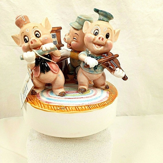 Vintage 3 Little Pigs Walt Disney Schmid Musical Who S Etsy