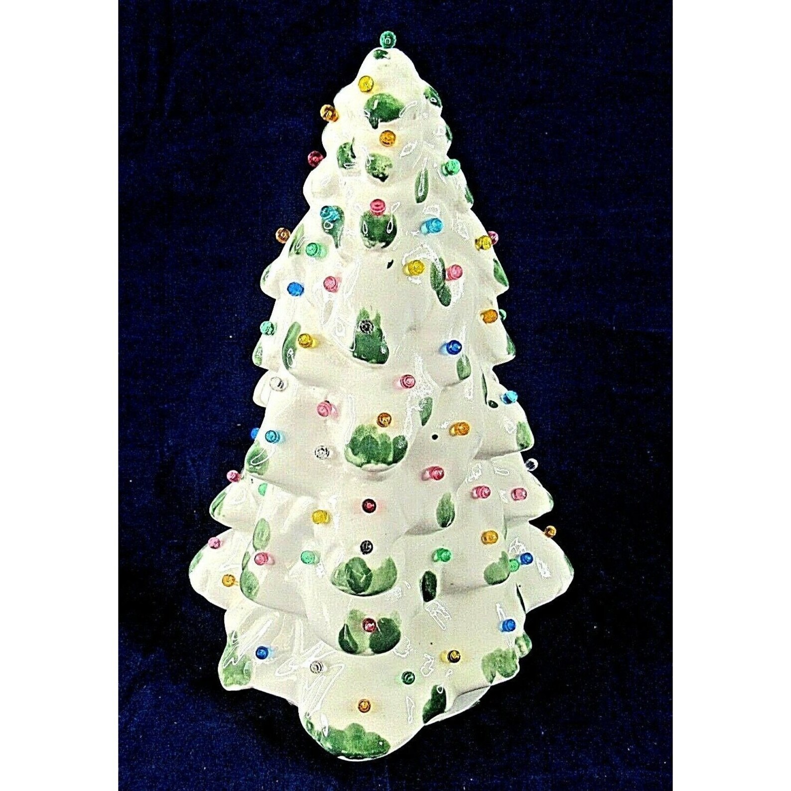 White Ceramic Christmas Pin Peg Light Tree Vintage 1953 Etsy