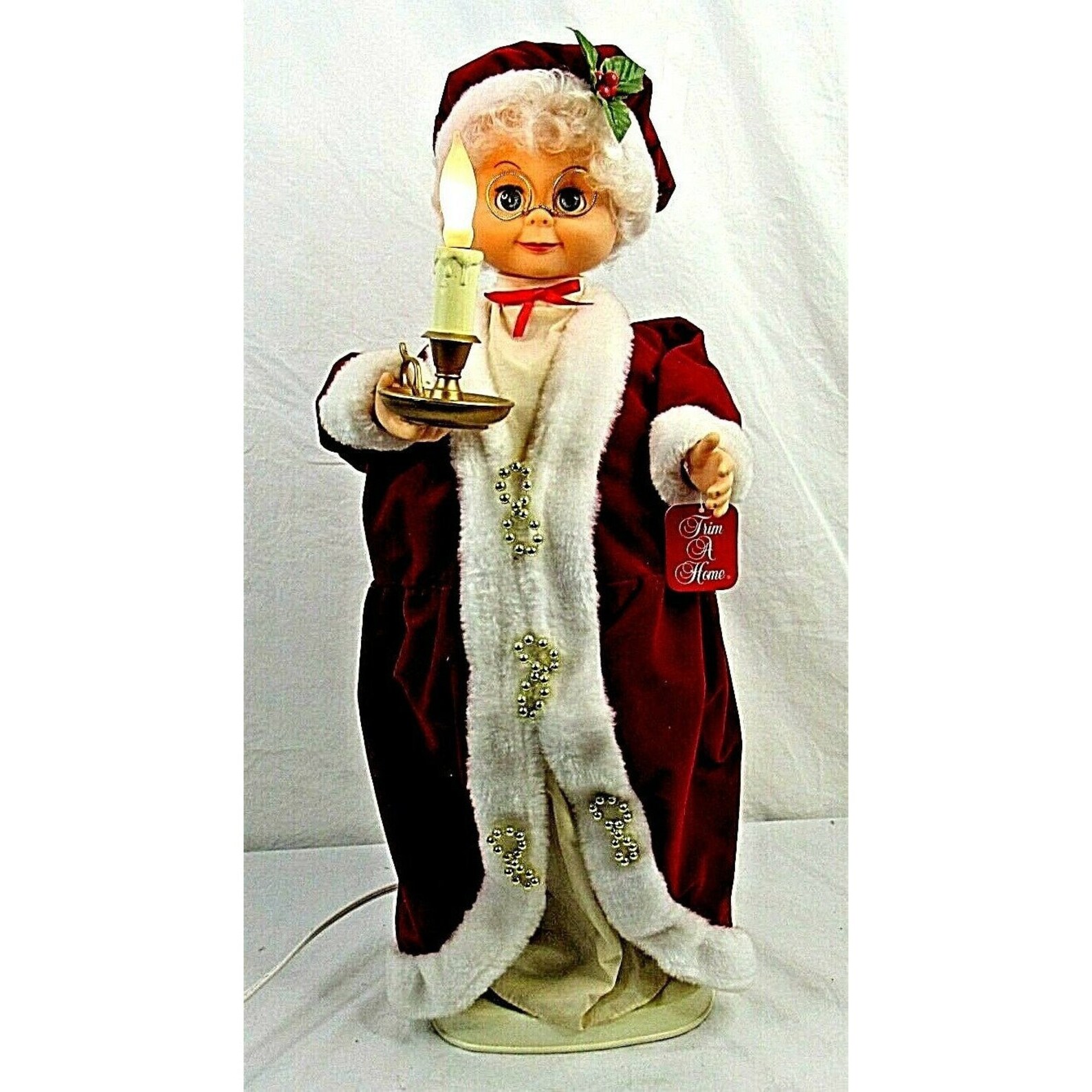 Vintage Animated Mrs Santa Claus Doll Light Move Head and Arms Etsy