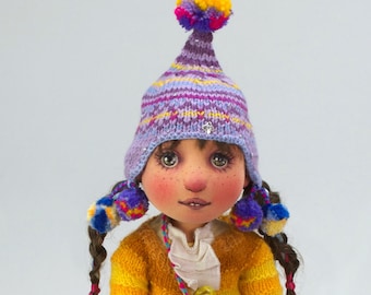 doll, art doll, OOAK, fabric doll, cloth doll, handmade doll, fantasy doll