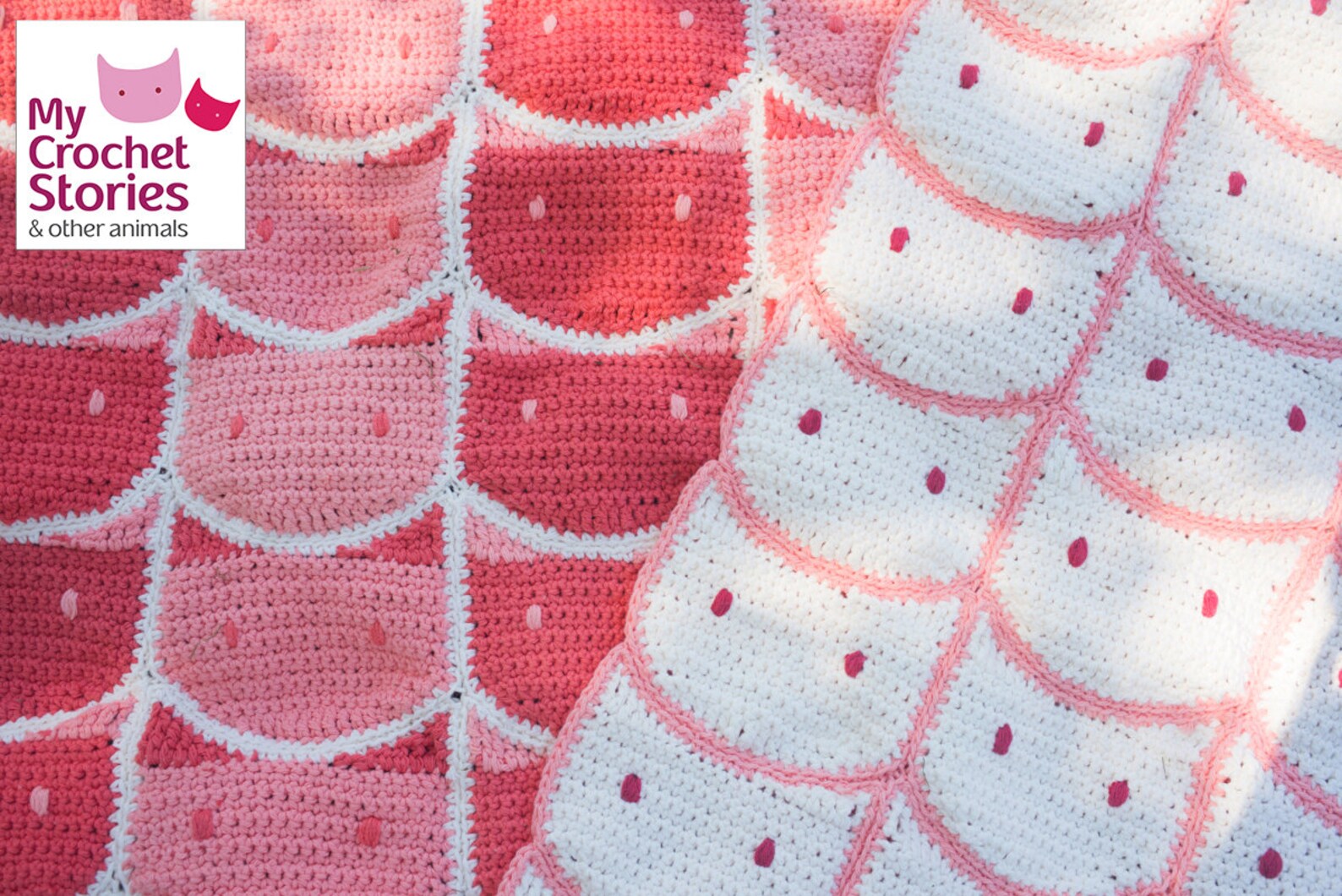 Crochet Baby Blanket Pattern Pink Cats Blanket Pattern Cat Etsy