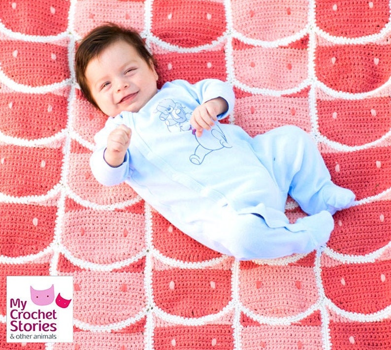 Crochet Baby Blanket Pattern Pink Cats Blanket Pattern Cat Etsy