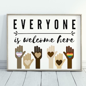 Diversity Poster, Classroom Poster, Educational Poster, Classroom Printable, School Poster, Diversity Art, Printable Wall Art, Welcome