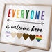 Everyone is Welcome Here, All Are Welcome Here Sign, Safe Space Poster ...