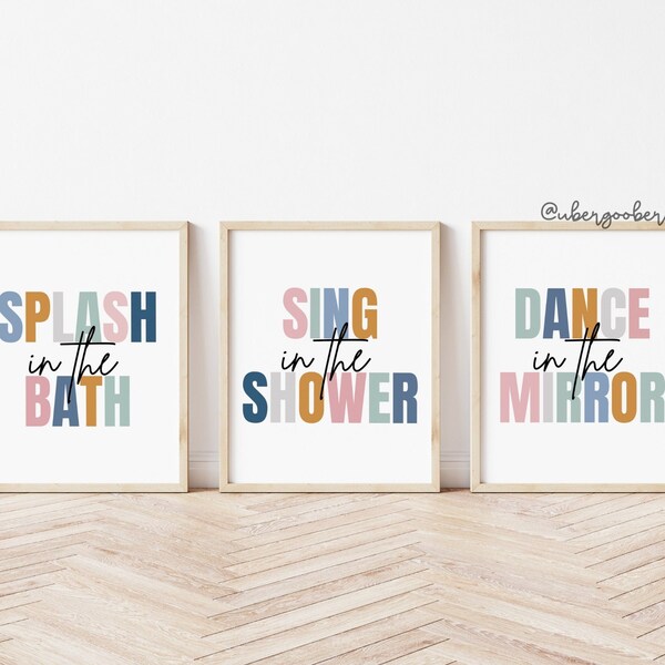 Girls Bathroom Decor Etsy