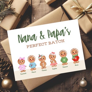 Grandparents Christmas Gift, Grandparents Poster for Grandma Nana Grandpa Papa, Birthday Gift, Printable Card Meaningful, From Grandchildren