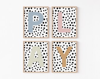Playroom Wall Decor, Playroom Decor, Play Room Wall Decor, Playroom Prints, Playroom Art, Playroom Wall Art, Play Room Decor, Play Letters
