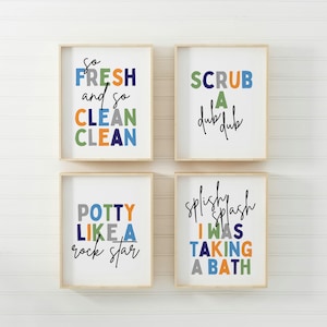 Kids Bathroom Decor, Kids Bathroom Wall Decor, Kids Bathroom Art, Kids Bathroom, Bathroom Decor, Bathroom Prints, Toddler Bathroom Decor