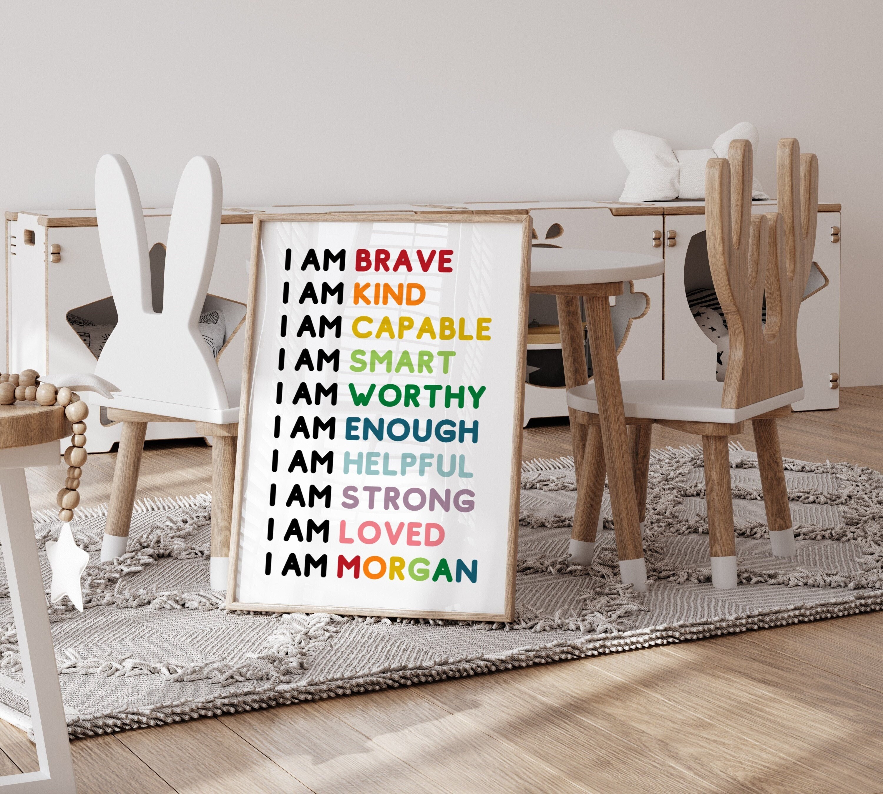 Kids Room Printable Art, Affirmations for Kids, Affirmation Art ...