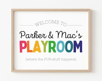 Playroom Sign Personalized, Playroom Wall Art, Playroom Decor, Playroom Print, Kids Decor, Playroom Poster, Custom Prints, Playroom Art