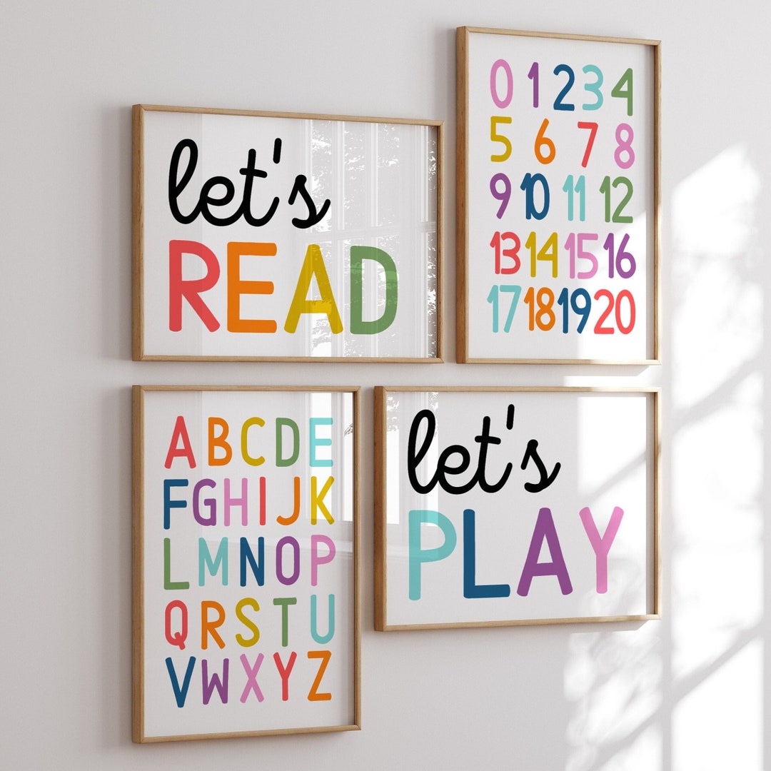 Playroom Decor, Kids Wall Art, Digital Prints, Rainbow, Nursery Decor ...