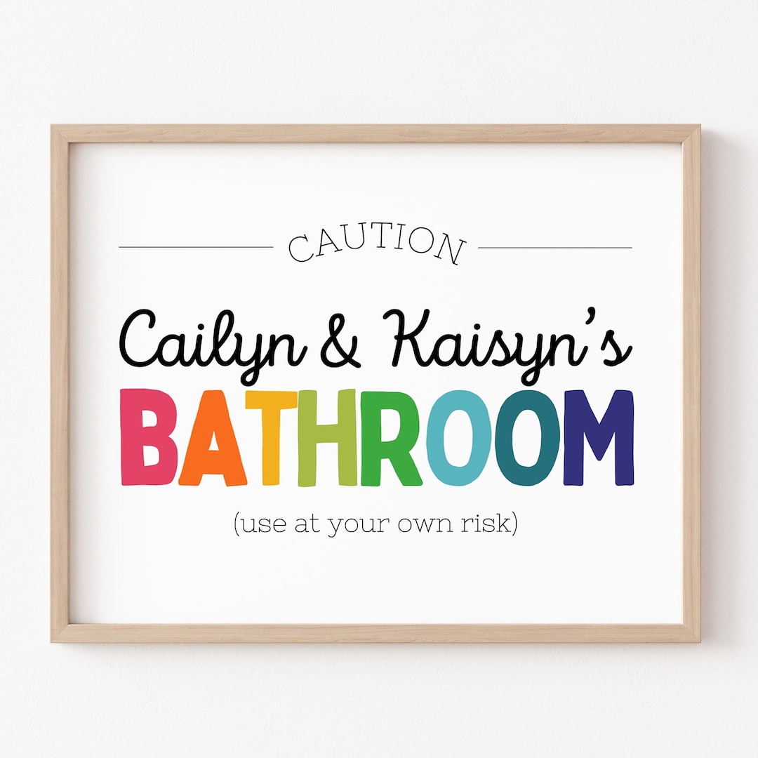 Kids Bathroom Wall Art, Bathroom Wall Prints, Kids Bathroom Sign, Kids ...