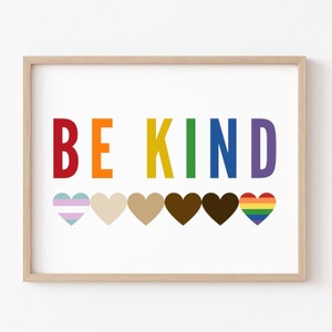 Be Kind Diversity Print, Printable Wall Art, Classroom Poster, Inclusion Wall Art, Educational Poster, School Office, Kindness, Kindness