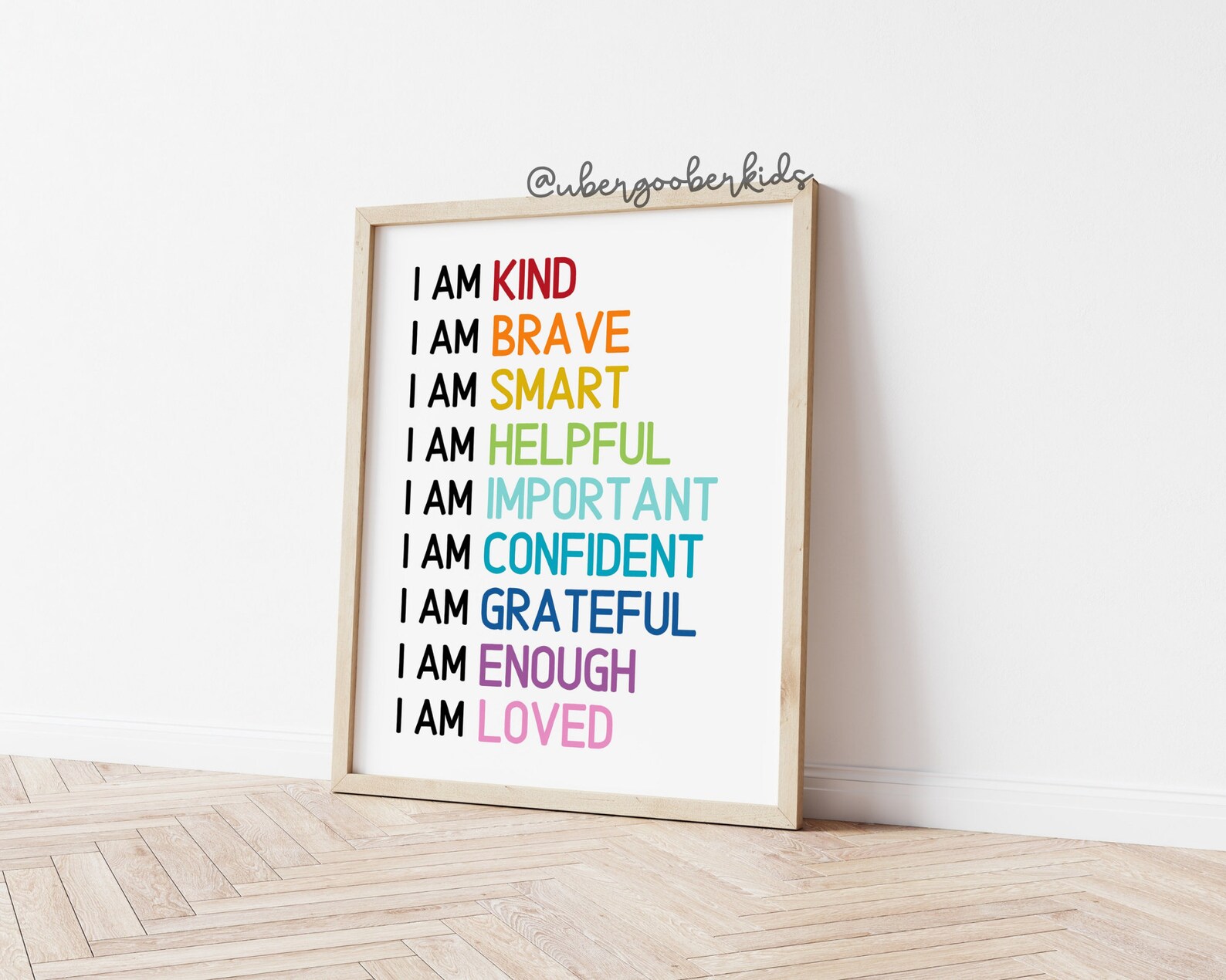 I Am Positive Affirmations for Kids, Homeschooling Art, Motivational ...