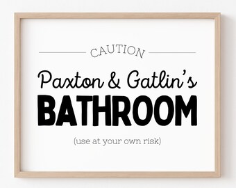 Kids Bathroom Wall Art, Bathroom Wall Prints, Kids Bathroom Sign, Kids Bathroom Decor, Children's Bathroom Art, Rainbow Bathroom, DIGITAL