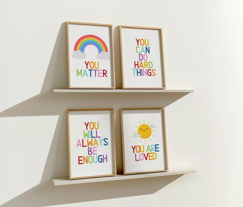 Positive Affirmations for Kids, Classroom Art, Motivational Poster ...