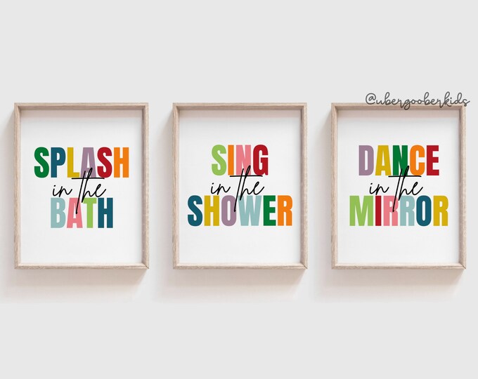 Dance in the Mirror, Sing in the Shower, Bathroom Humor Sign, Restroom