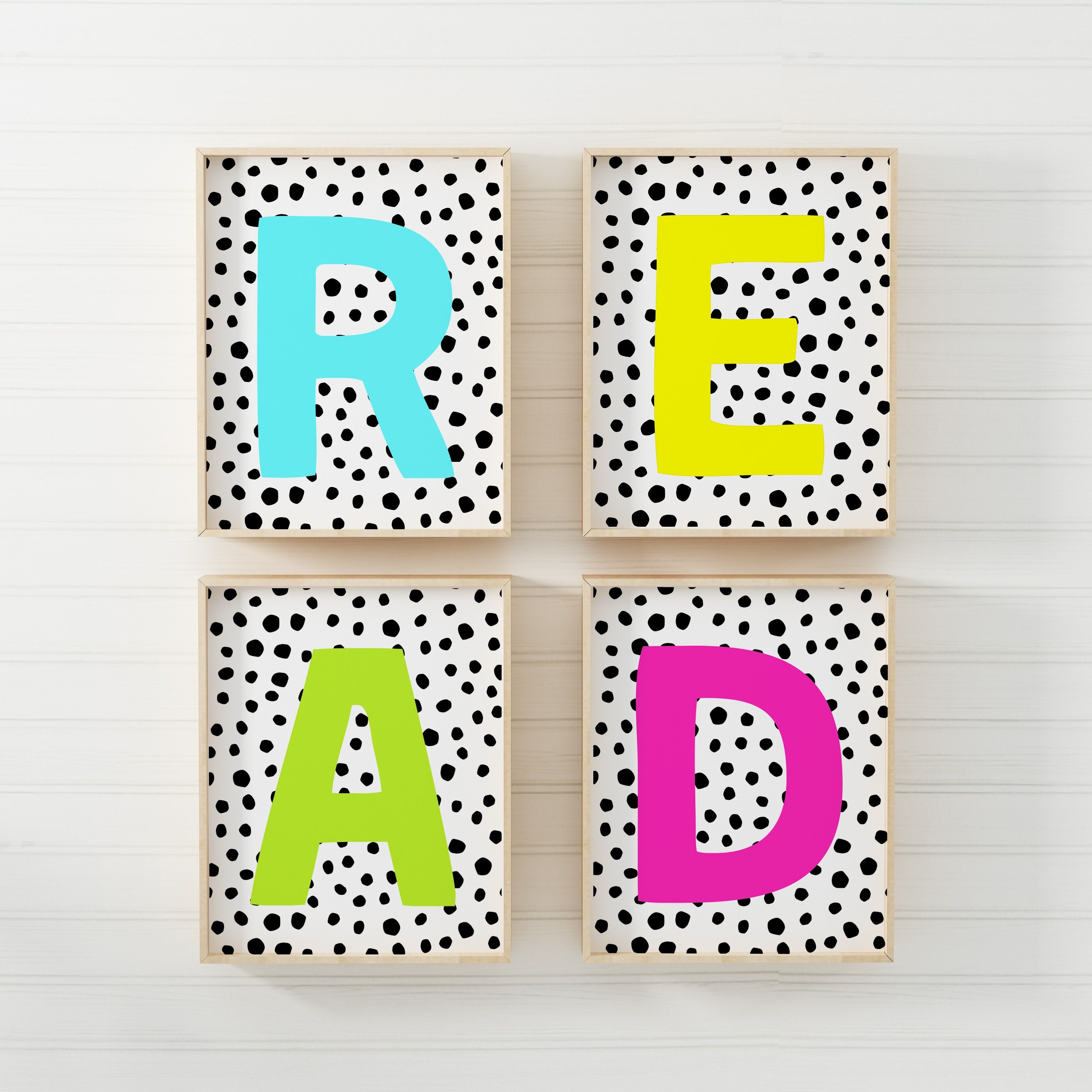 Read Wall Art Set of 4 Classroom Decor Playroom Decor Etsy