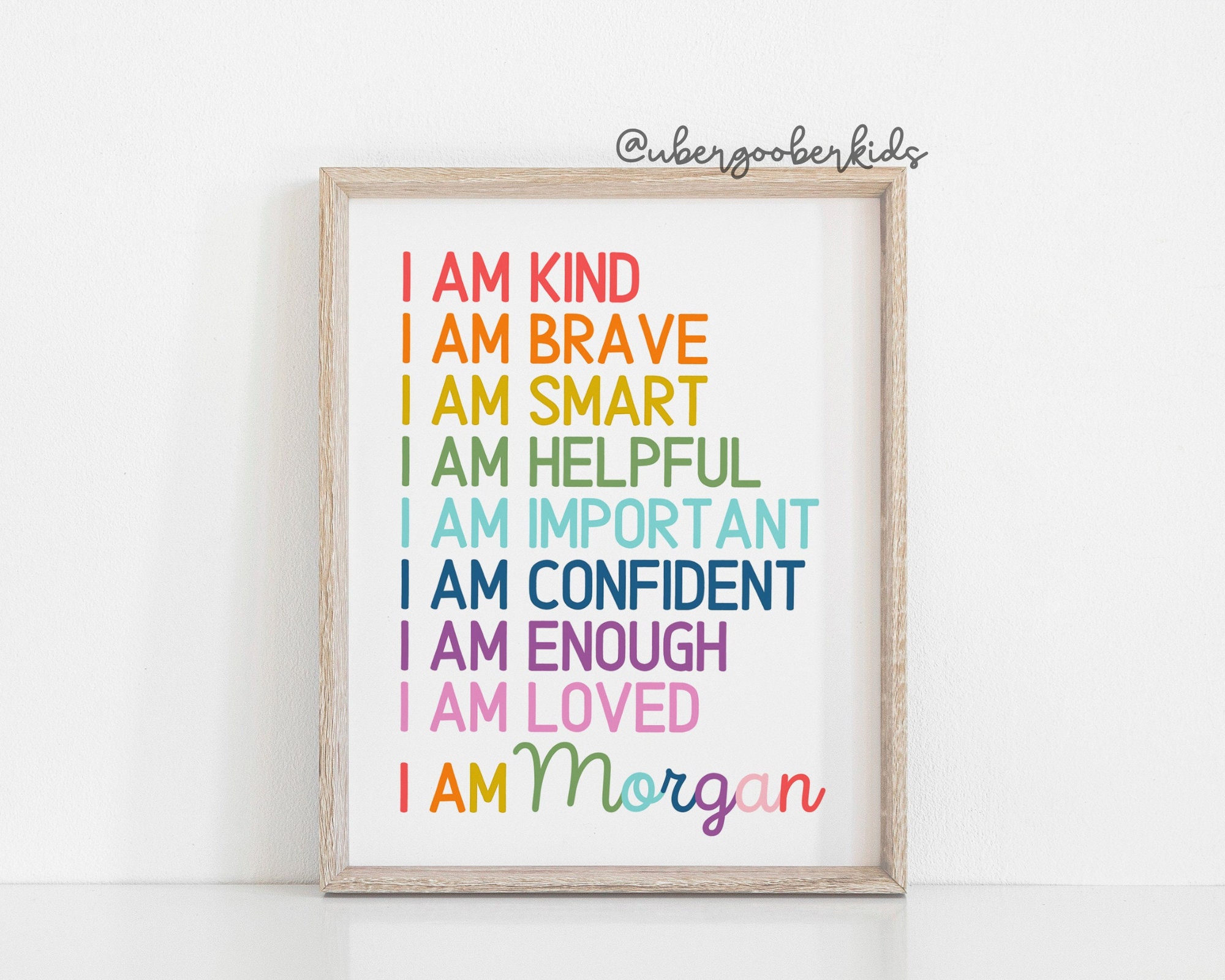 Kids Room Printable Art Affirmations for Kids Affirmation - Etsy