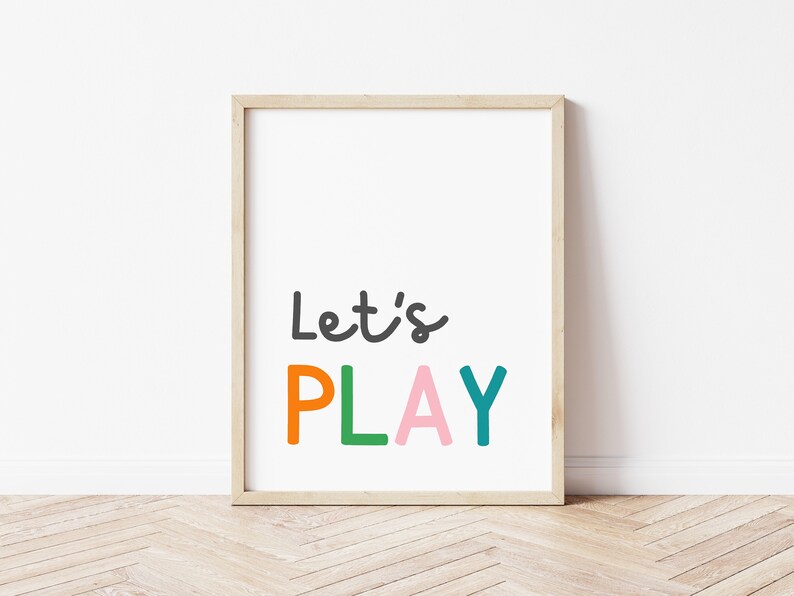 Let's Read Let's Play Wall Art Set of 4 Prints Etsy