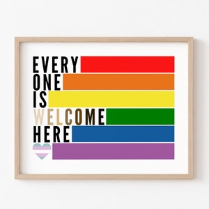Inclusion Wall Art, Everyone is Welcome Here, Diversity Prints, Classroom Decor,  Classroom Poster, Inclusion, Kids, Educational, Equality