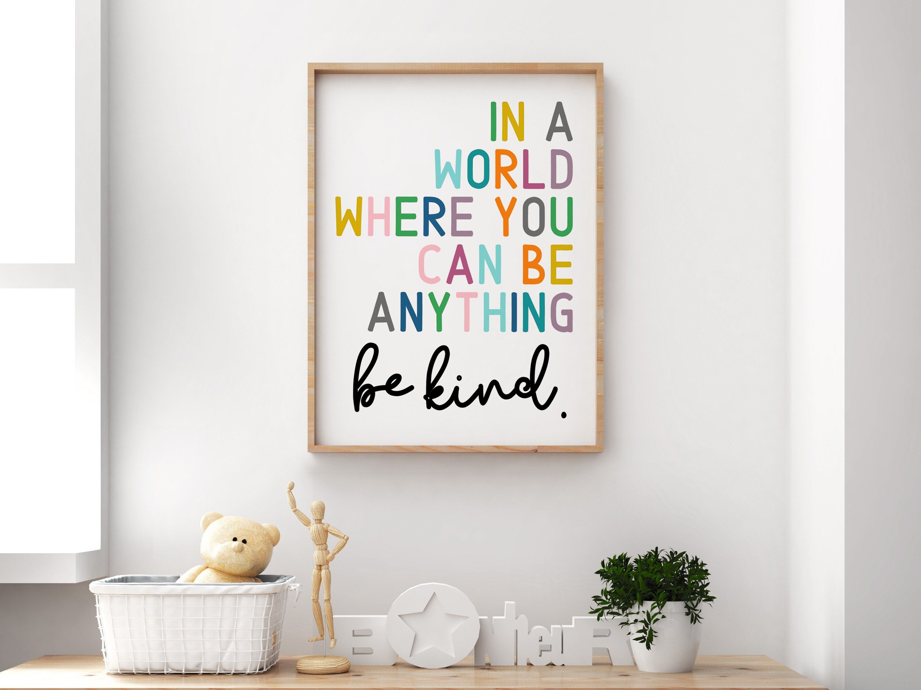 Be Kind Print Playroom Poster Playroom Decor Daycare | Etsy