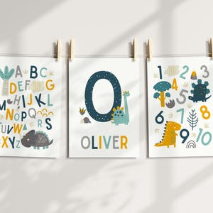 Dinosaur Wall Art, Dino Name Print, Dinosaur Theme Nursery, Baby Name Print, Personalized Name, Nursery Prints, Kids Decor, Toddler, Custom image 7