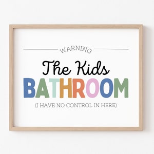 Kids Bathroom Wall Art, Bathroom Wall Prints, Kids Bathroom Sign, Kids Bathroom Decor, Children's Bathroom Art, Rainbow, Bathroom Quotes