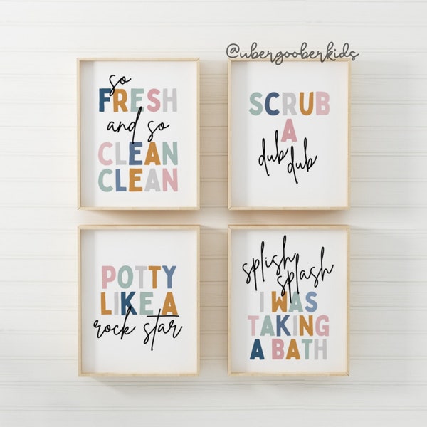 Kids Bathroom Wall Art - Etsy